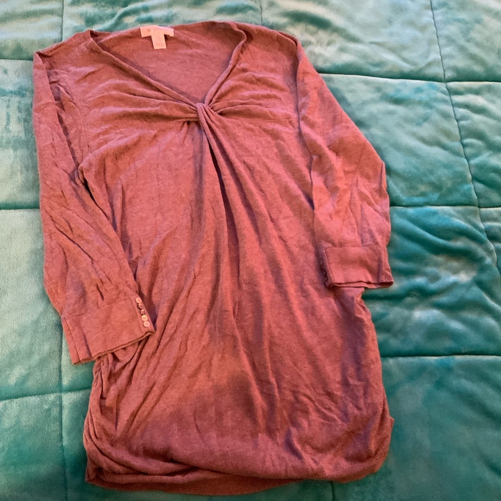 Motherhood Women's Long Sleeve Purple Top
